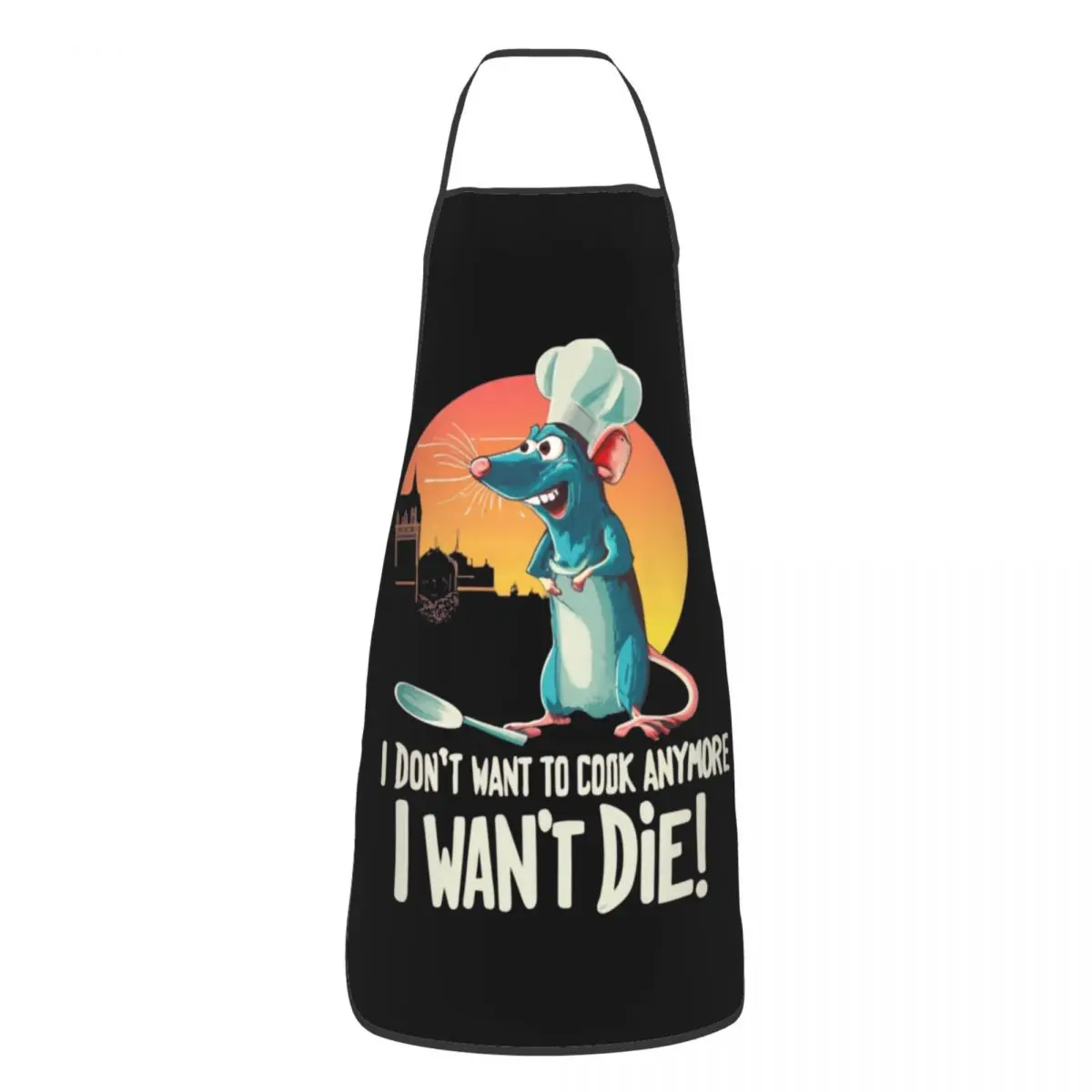 Custom Unisex Funny Ratatouille Chef Remy Kitchen Chef Cooking Baking Apron Women Men Tablier Cuisine for Gardening