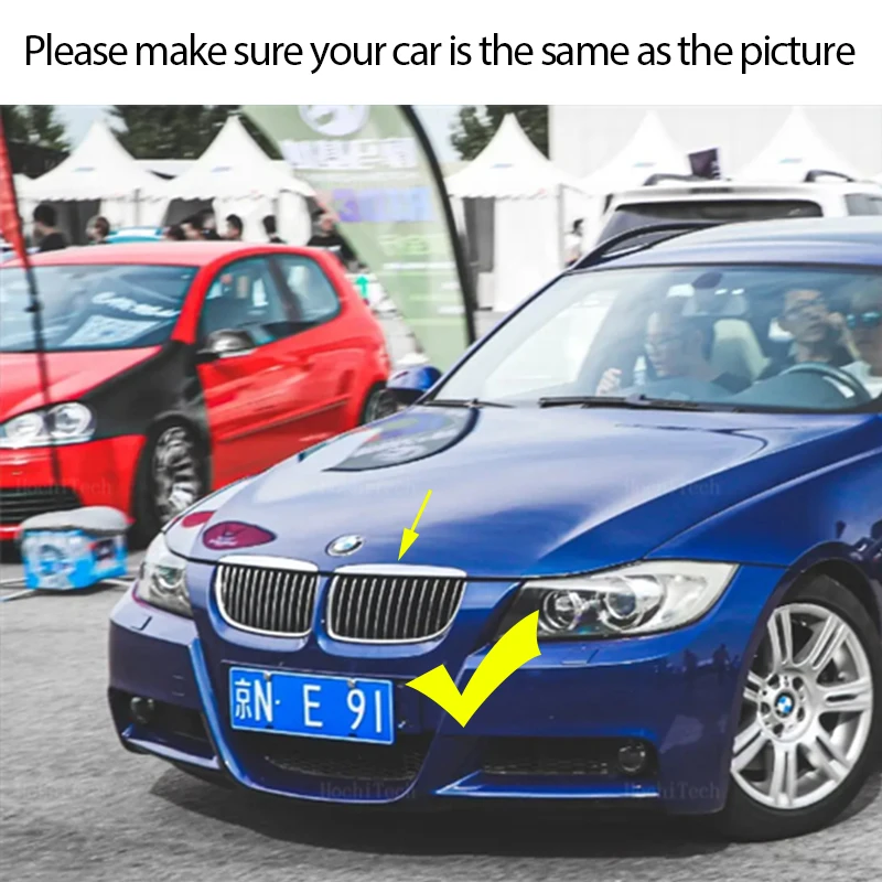 Car Front Bumper Grilles Kidney Racing Grill For BMW E90 E91 3 Series 2005-2012 320i 325i 330i Double Slat Replacement Grille