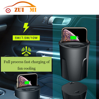 Car Qi Fast Wireless Charging Phone Holder Charger For Samsung S21 S2Fe/Note10 Plus 10W For iPhone/Xiaomi/Huawei