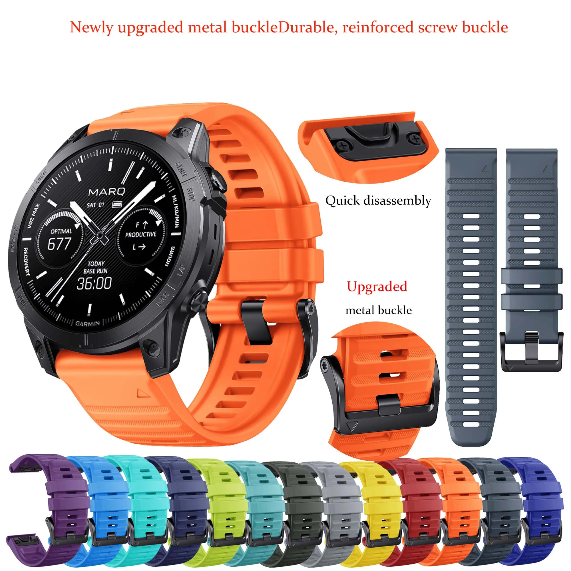 

22/26mm Quick detachable watch strap for Garmin Fenix 7 7X 5Plus 6XPro Enduro 2 Replacing the strap of a smartwatch