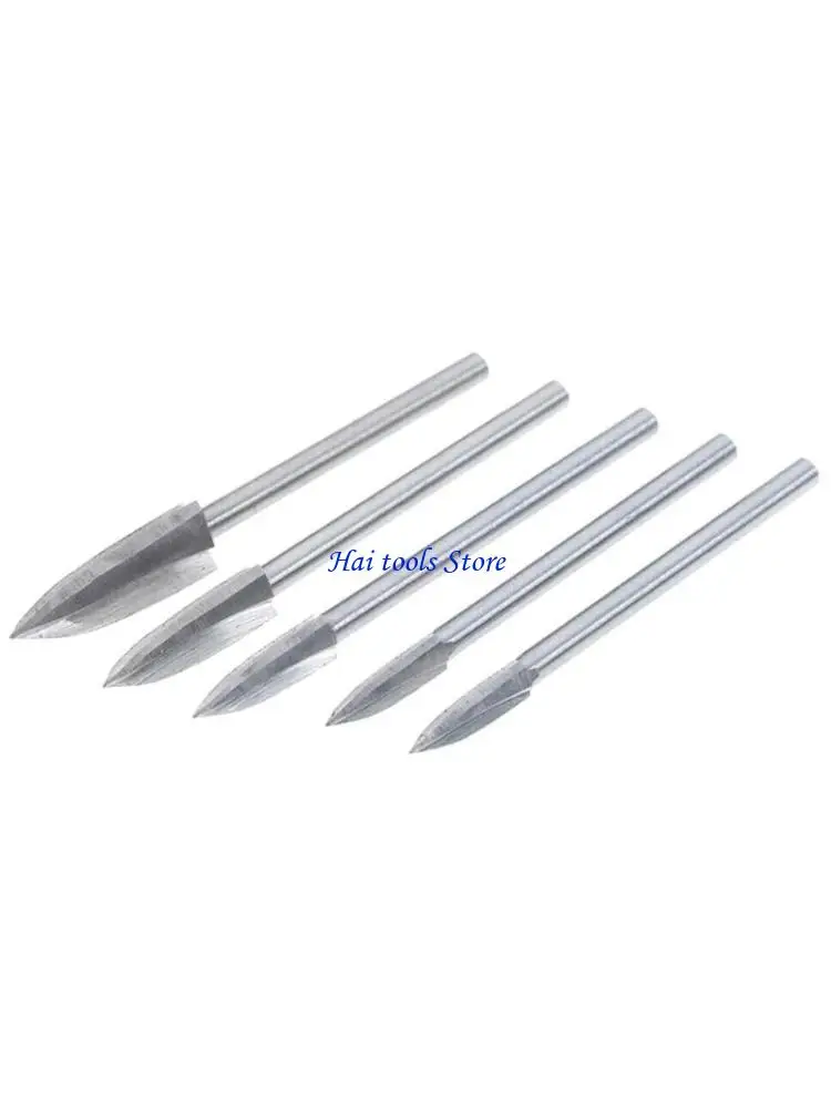 

X37E 5 шт./компл. 3 мм хвостовик для резьбы по дереву, гравировка, сверло, фреза, нож HSS для острых краев, деревообрабатывающие
