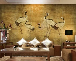 beibehang papier peint Customized modern new Chinese style crane bedroom living room decoration painting TV background wallpaper