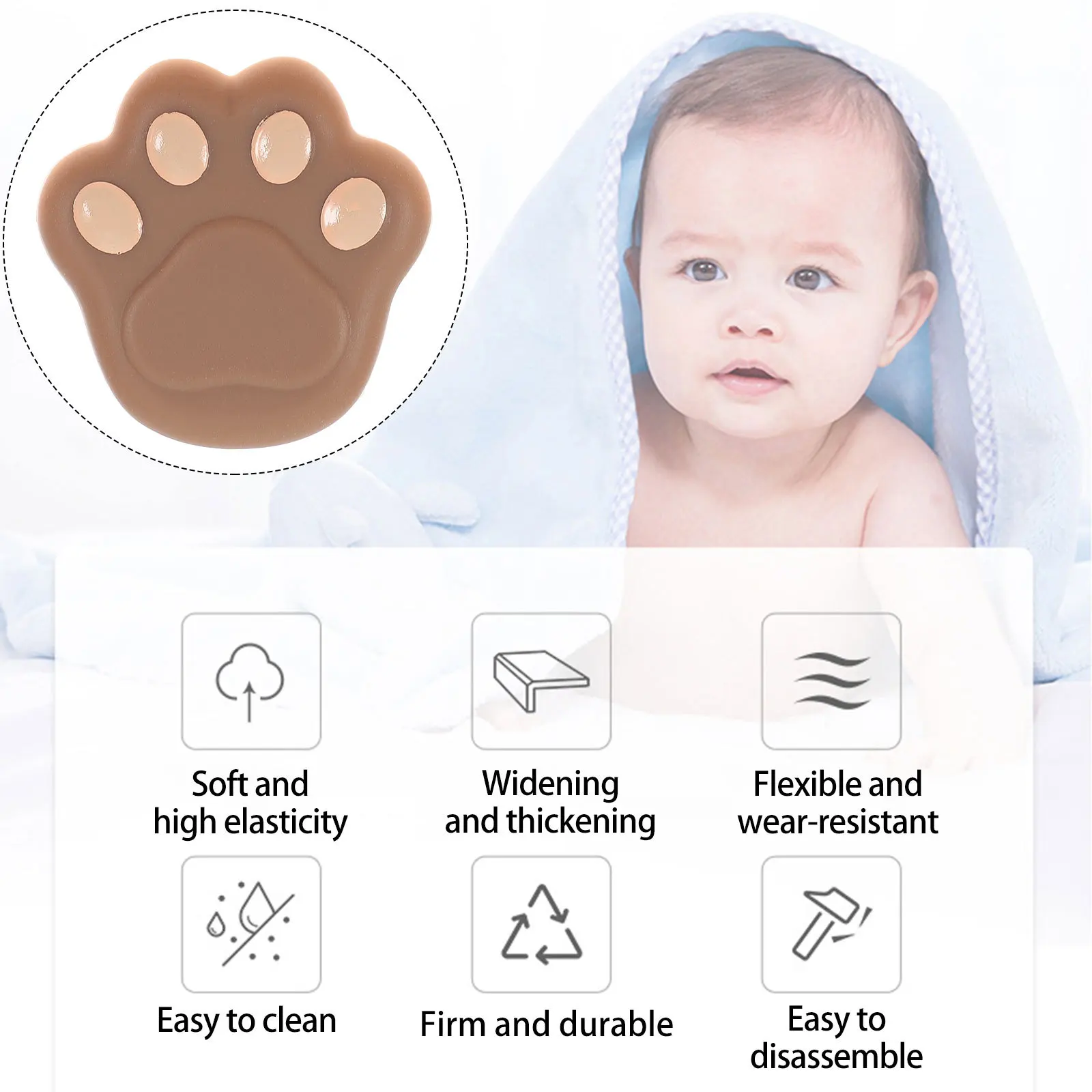 

4Pcs Corner Protectors Silicone Baby Proofing Corner Guards Protectors for Furniture Table Desk Safety