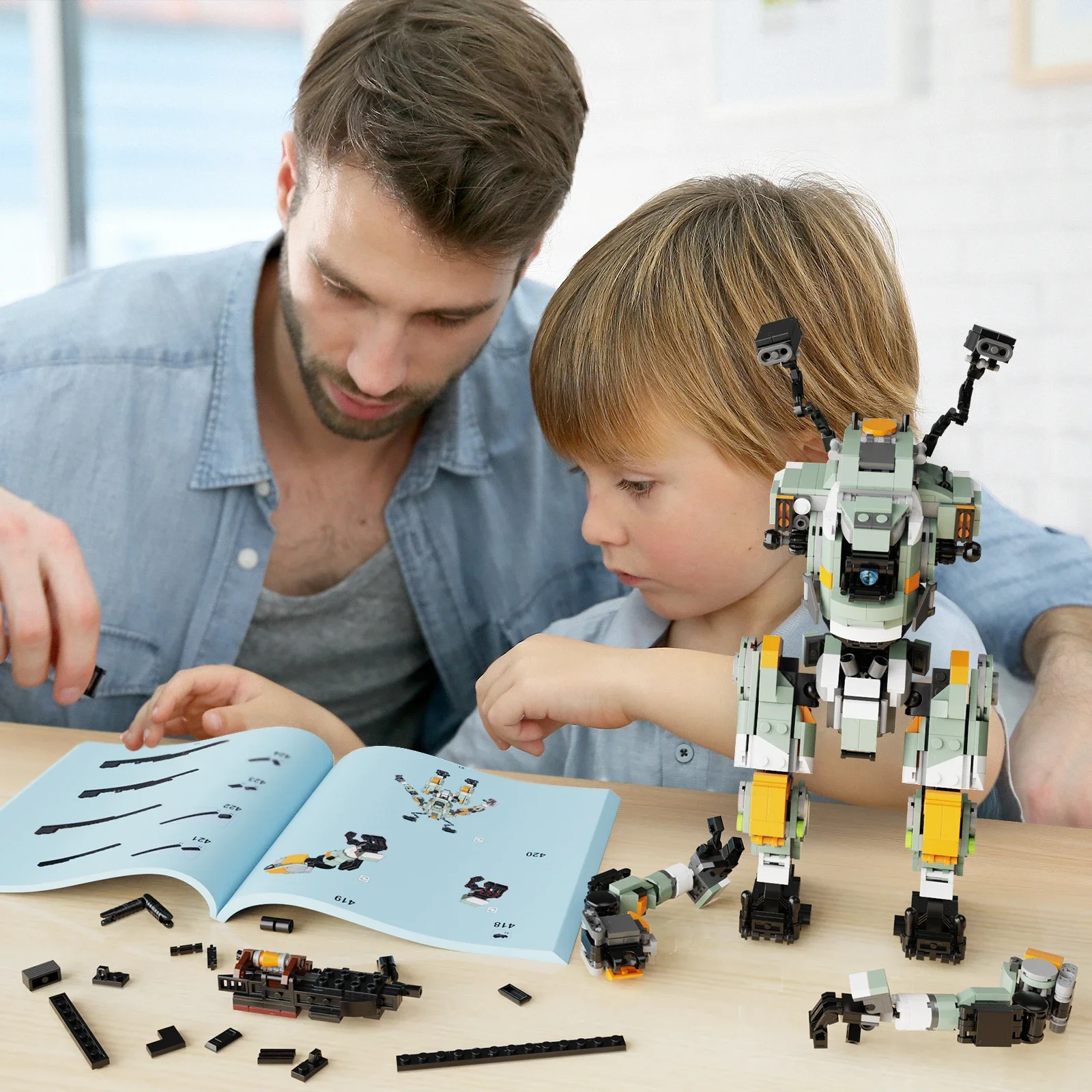 Moc Titanfalls BT-7274 Vanguard-Class Titan Mecha Building Blocks Set ชุดหุ่นยนต์นักรบ Mech-exoskeleton ของเล่นเด็ก ของขวัญ