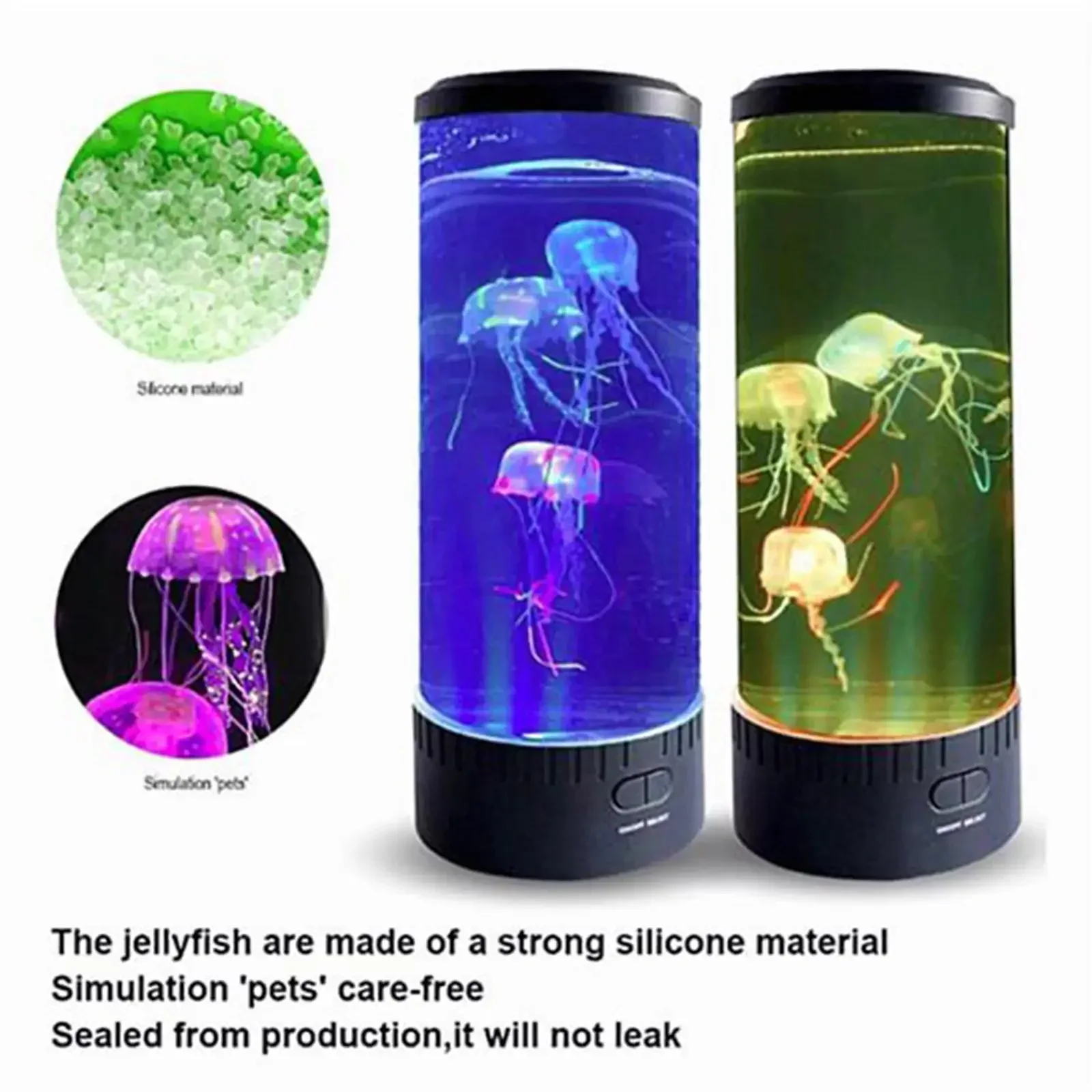 โคมไฟ LED ควบคุมระยะไกลจินตนาการแมงกะพรุนไฟ LED ถังแมงกะพรุนเปลี่ยนสีได้แบบ USB ไฟกลางคืนสร้างอารมณ์ผ่อนคลายของขวัญคริสต์มาส