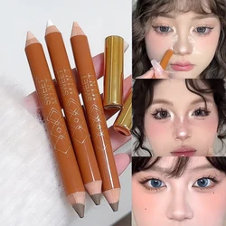 Double Head Highlighting Contour Stick Face Contour Pen Matte White Face Bronzers Brightening Skin Tone Concealer Pencil Makeup