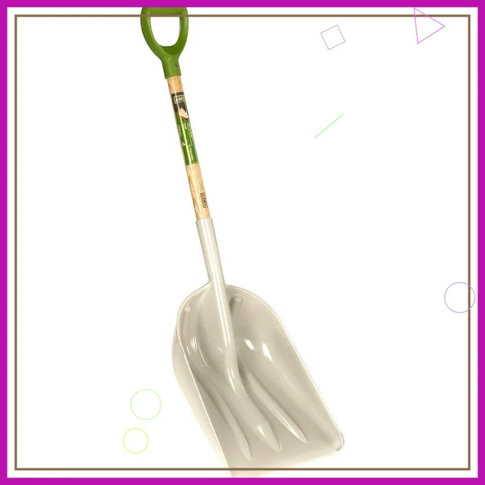 

46-Inch Poly Scoop Shovel with Ergonomic D-Grip - Ideal for Gardening, Landscaping & Farm Work