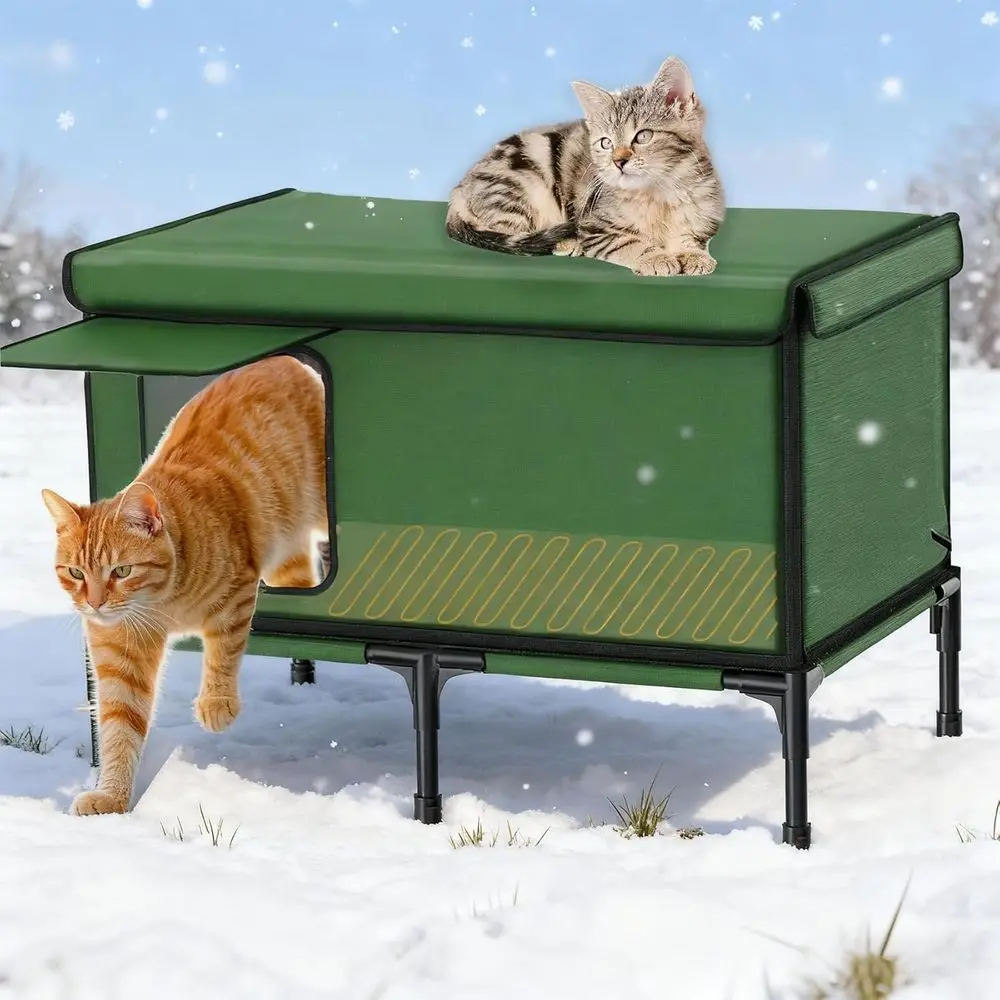 

Большой уличный утепленный домик для кошек, всепогодный уличный домик для кошек, домик для кошек на улицу, утепленные домики для кошек или домики для уличных кошек, домик для кошек