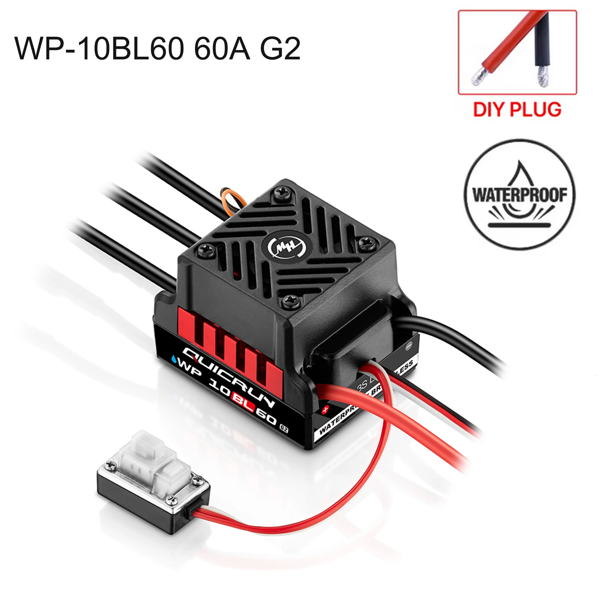 Hobbywing QuicRun WP 16BL30 10BL60 8BL150 Sensored 10BL60 10BL120 30A 60A 120A 150A XT/T Brushless ESC for 1/8 1/10 RC Car Plane