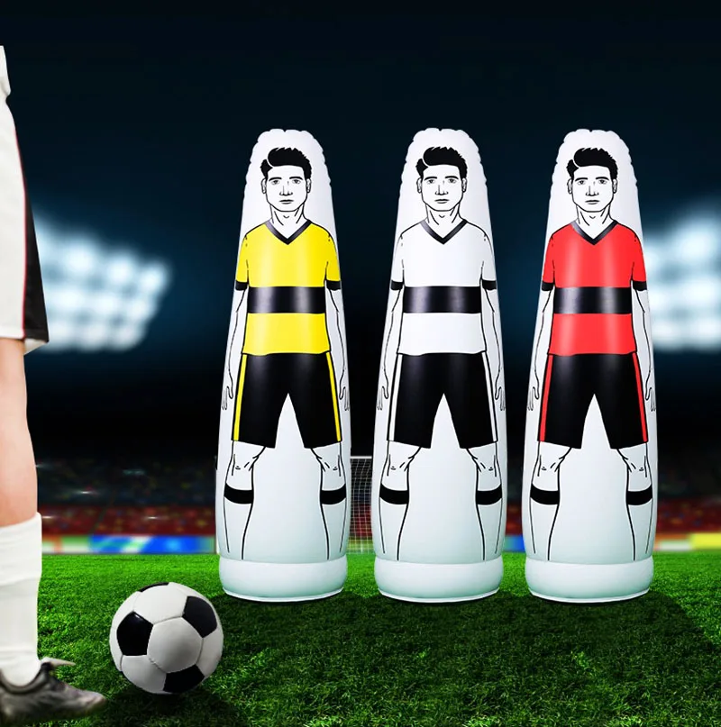 Soccer Inflatable Dummy 175cm Training Dummies Portable Football Practice Equipment Tumbler Mannequin Shield Goalkeeper Defender