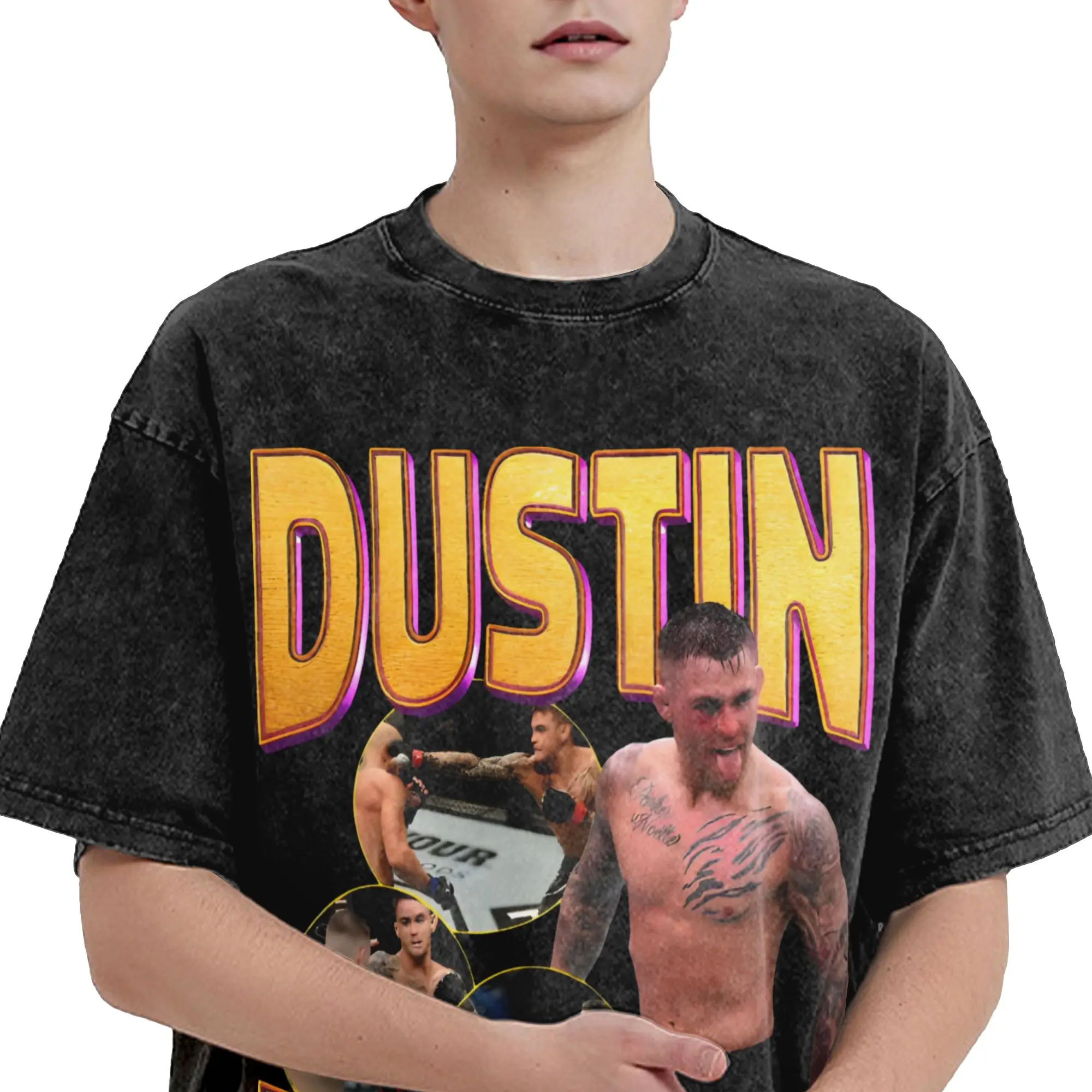 The Diamond Dustin  Washed T Shirts Streetwear Hip Hop Vintage T-Shirt  Tees for Men Women Short Sleeve High Street