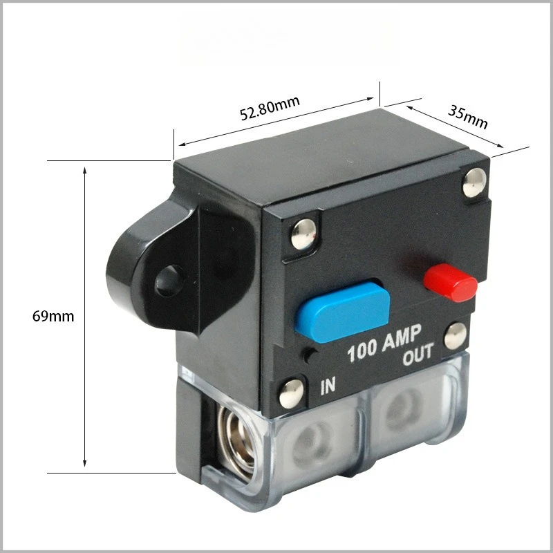 12V-24V Manual Reset Circuit Breaker - High Current Overload Protector for Car Audio & Marine Electrical