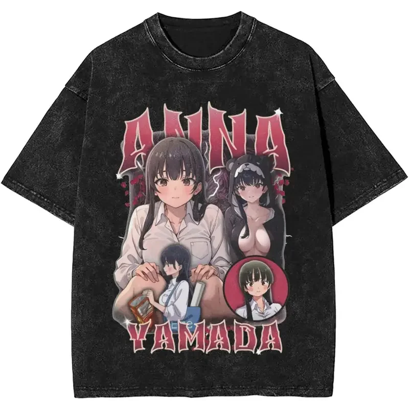 

Vintage Anna Yamada Anime T Shirt Outfit The Dangers in My Heart Loose Tees Men Women 100% Cotton T-shirt Clothing