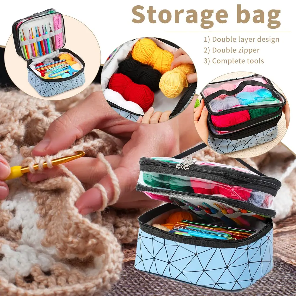 

Kaobuy 122Pcs Crochet Kit with Yarn Set, Crochet Kit Suitable for Both Beginners and Experienced Crochet Enthusiasts