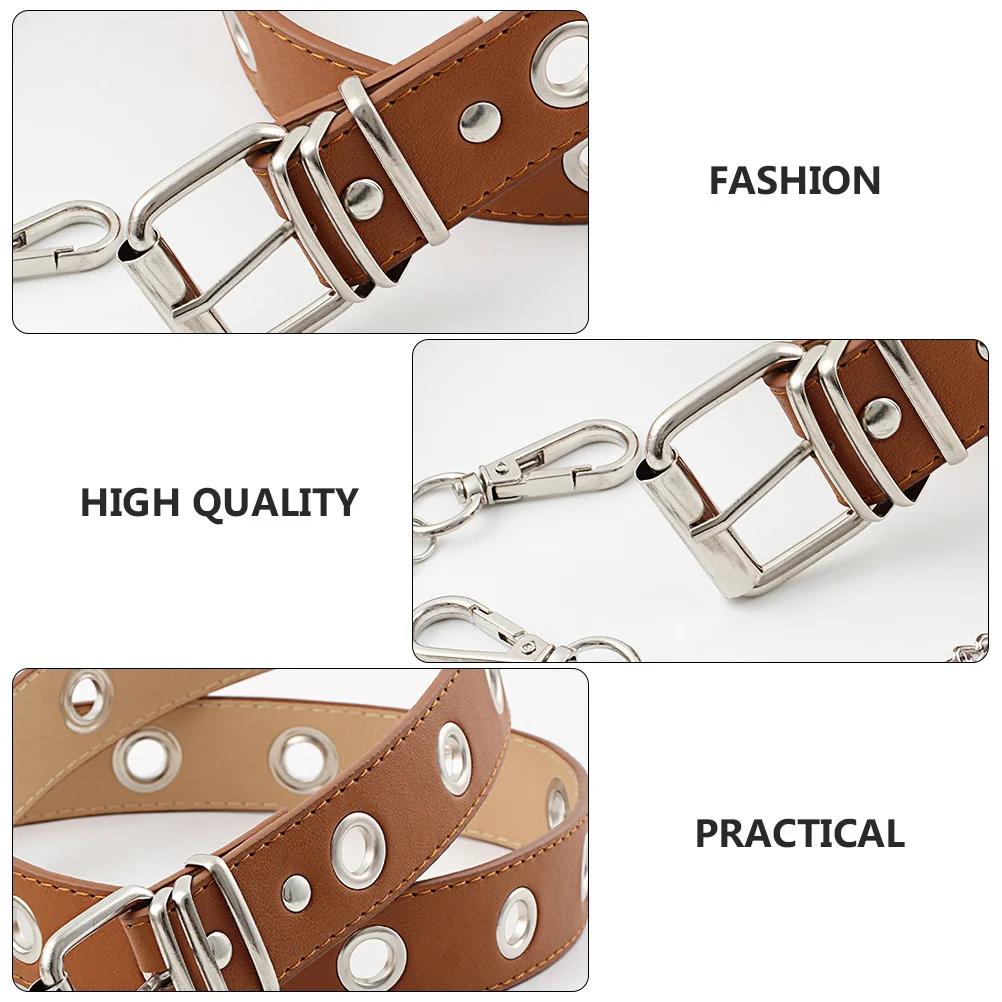 

Ring Decorative Belt Leisure Waistband Fashion Fashionable Women's Belts Stylish Punk Elastic