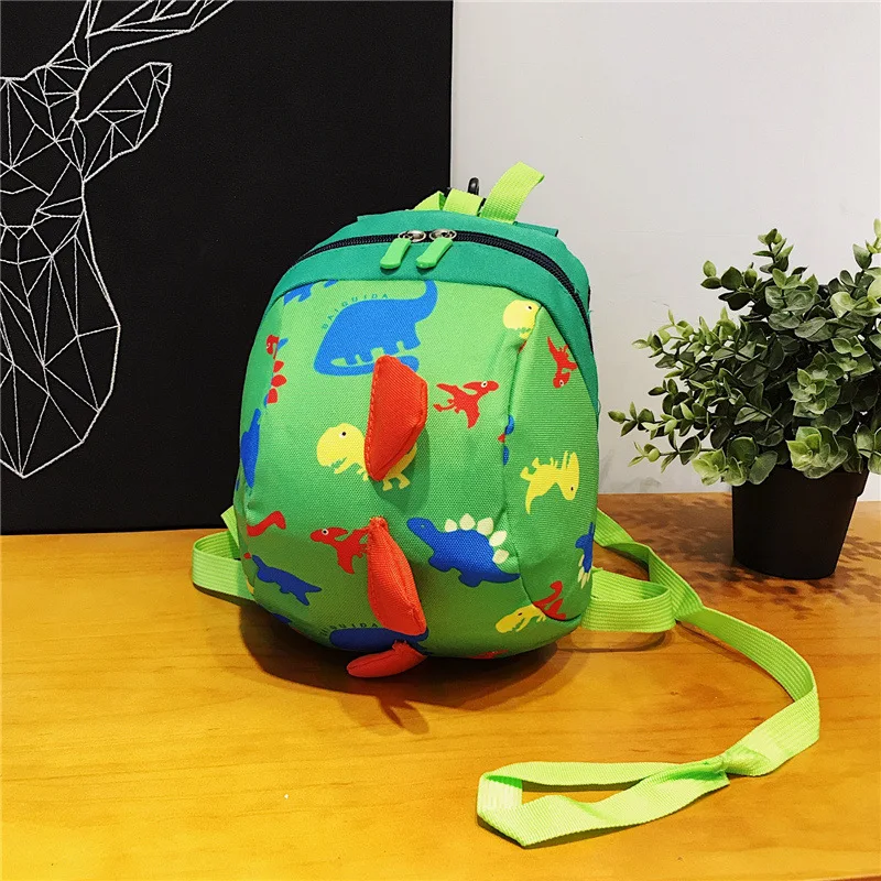 Lovely Children Cartoon Backpacks Boys/Girls Kindergarten Animals 3D Dino Dinosaur Baby Shoulder Bags Anti-lost Schoolbags