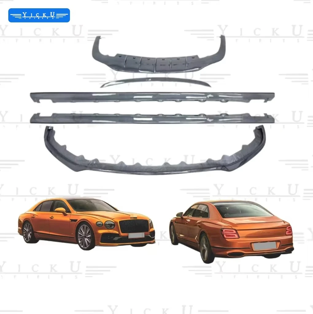 

Custom Products W12Style Carbon Fiber Body Kit forBentley Flying Spur Full Set Front Lip Side Skirts Rear Diffuser Spoiler 2015+