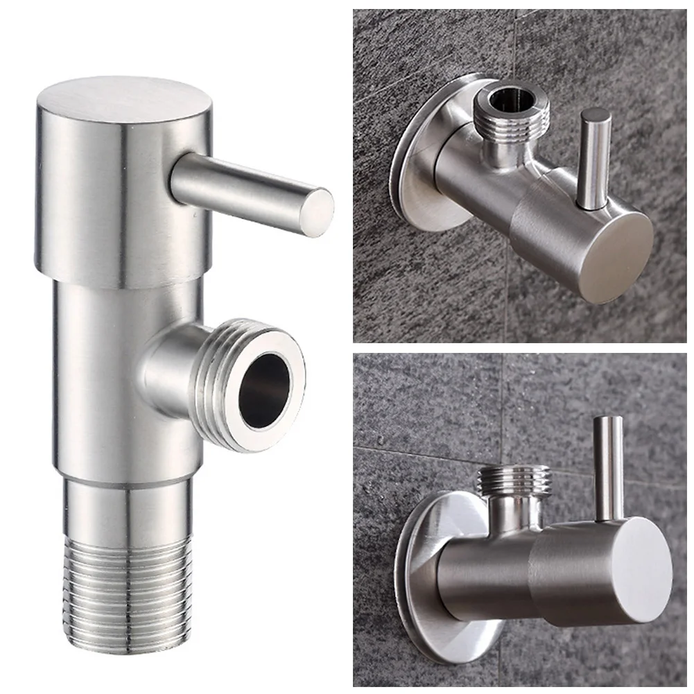304 Stainless Steel Faucet Triangle Valve Angle Inlet Water Stop Valve Hot Cold Water Heater Toilet Copper Core Switch Valve