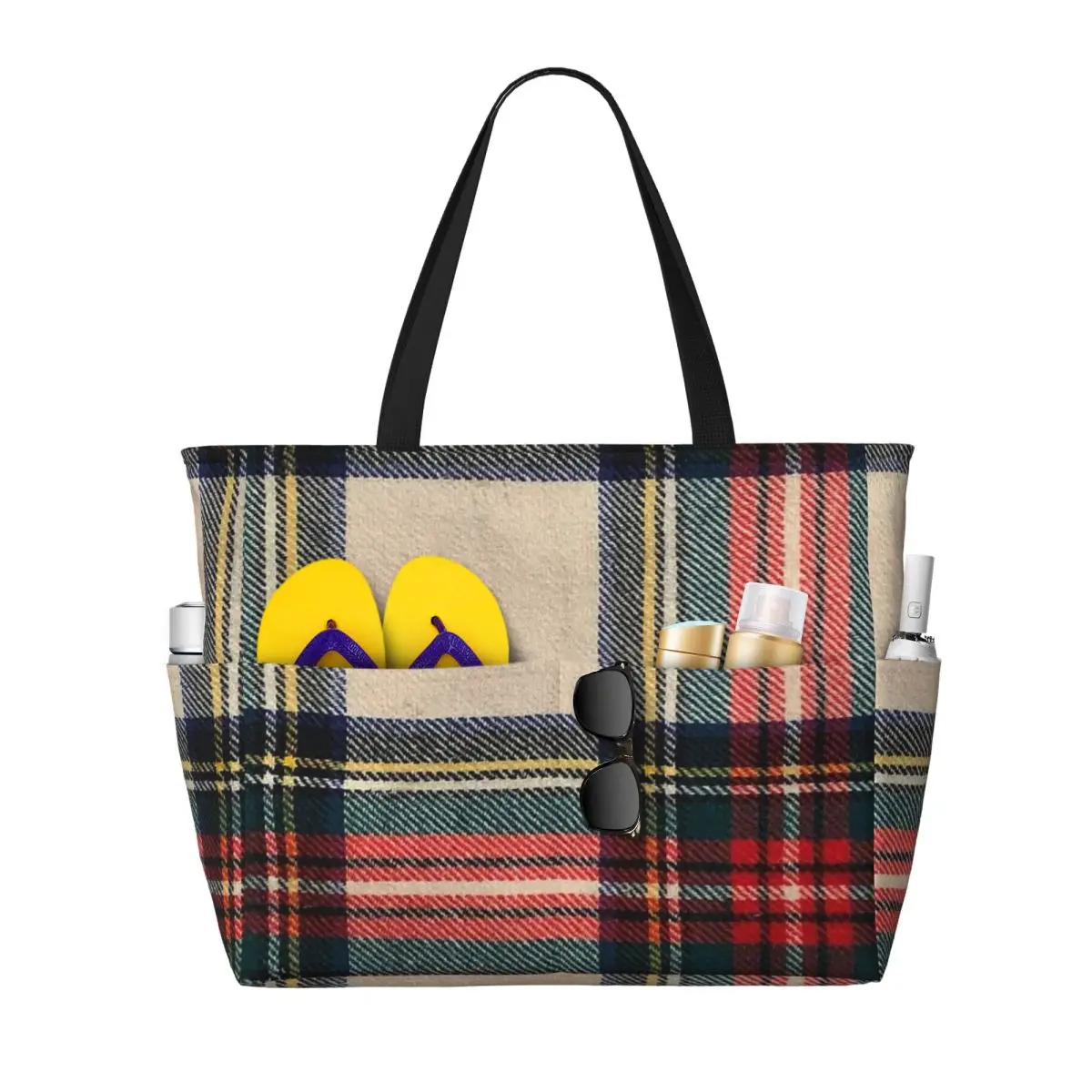 

Платье Stewart, клетчатая пляжная сумка-тоут, спортивная сумка для занятий йогой в тренажерном зале, большая большая сумка, женская дорожная сумка, сумка для фитнеса