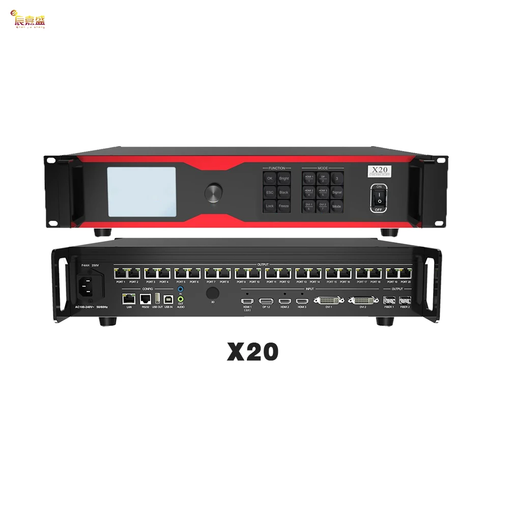 X2X4X6X7X20 معالج فيديو Led داخلي HD جهاز شاشة الحائط للتعليم إشارة التبديل التحكم الرئيسي التحكم الرئيسي Led