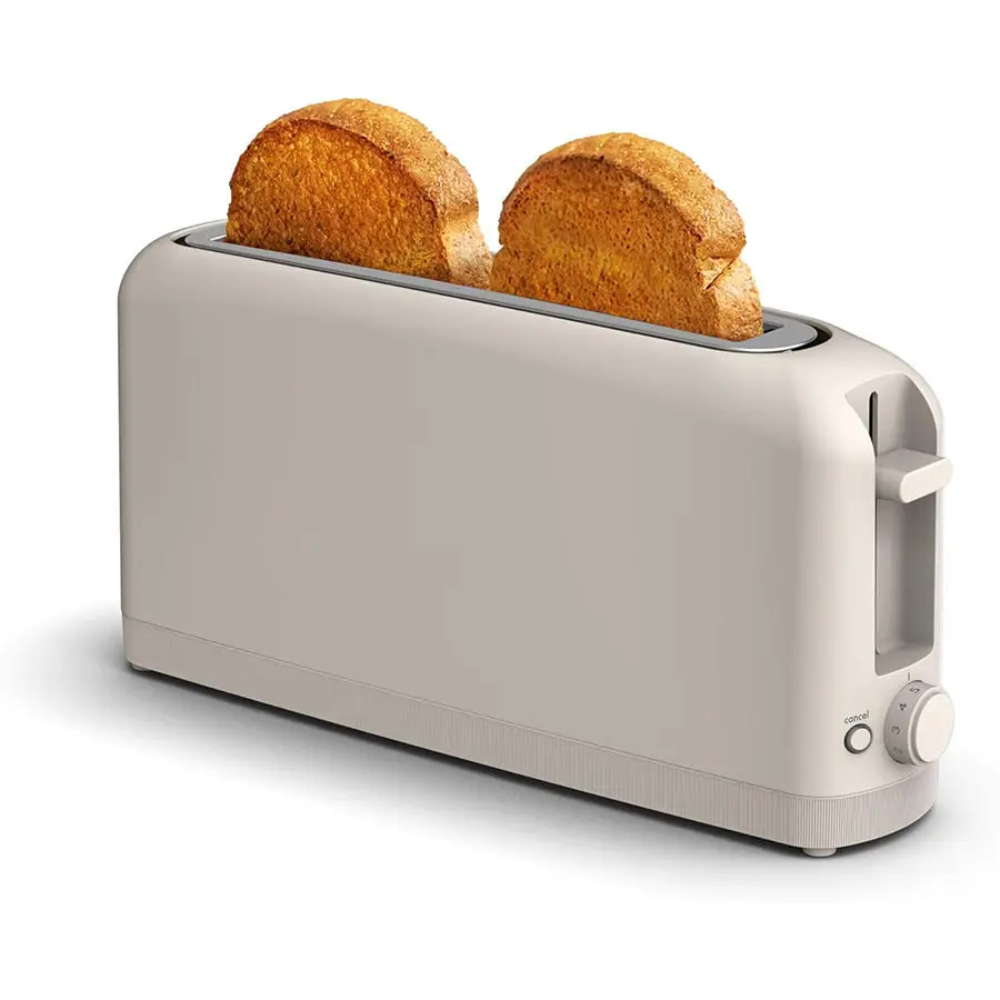 Ultra Thin 10 Inch Slot Bread Toaster 900W Power 6 Adjustable Toast Shades Reheat Cancel Buttons