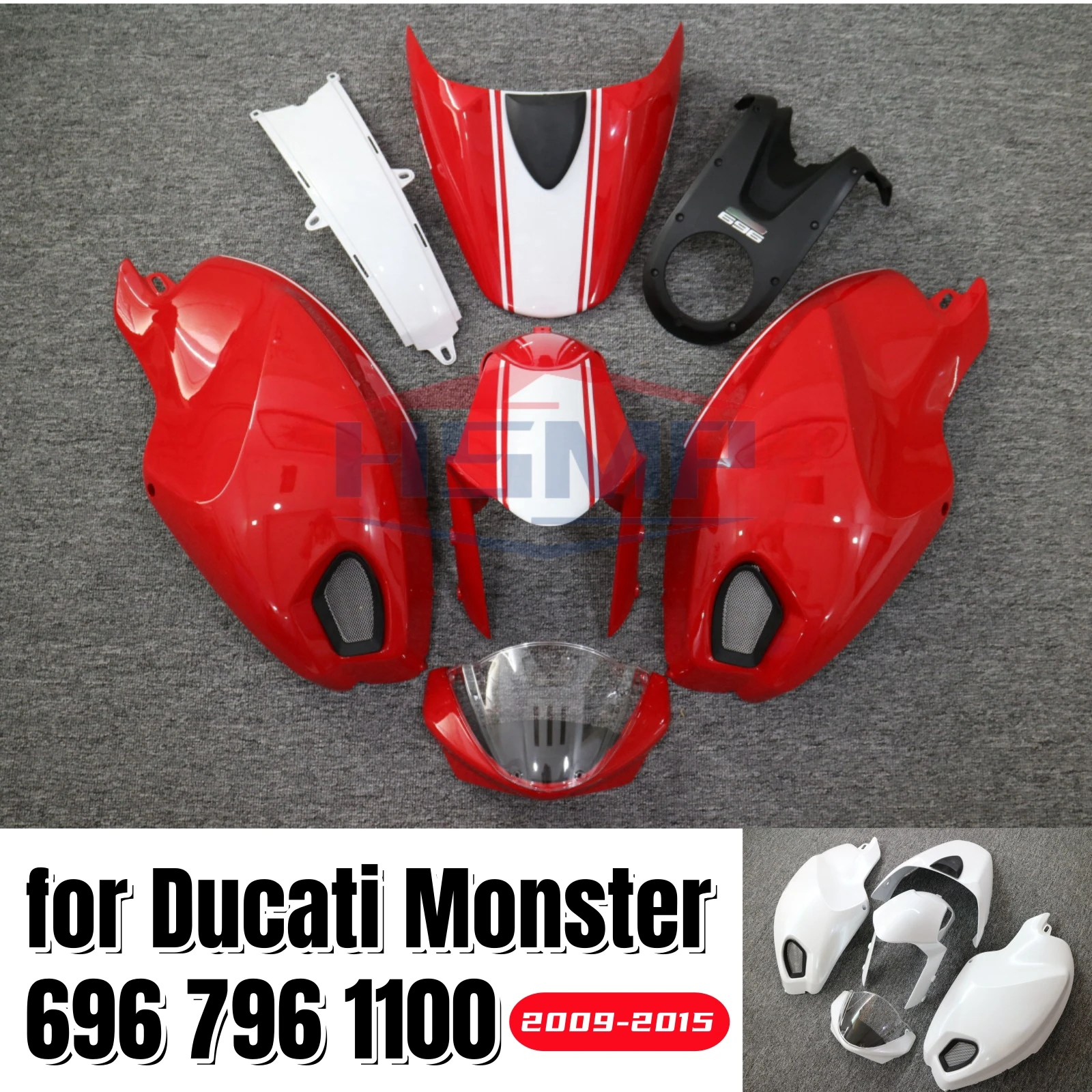 for Ducati Monster 696 796 1100 1100S EVO 2009 2010 2011-2015 motorcycle high quality fairing ABS plastic body decoration kit