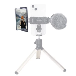 Niceyrig Foldable Selfie Vlog Filmmaking Flip Screen Mirror Monitor for IPhone 14/13/12/11 Pro Max Galaxy S22 HUAWEI Android