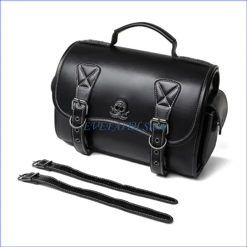 

124B Сумка для инструментов для мотоцикла, сумка для хранения багажа, седельная сумка через седла, боковая сумка с 2 ремнями,