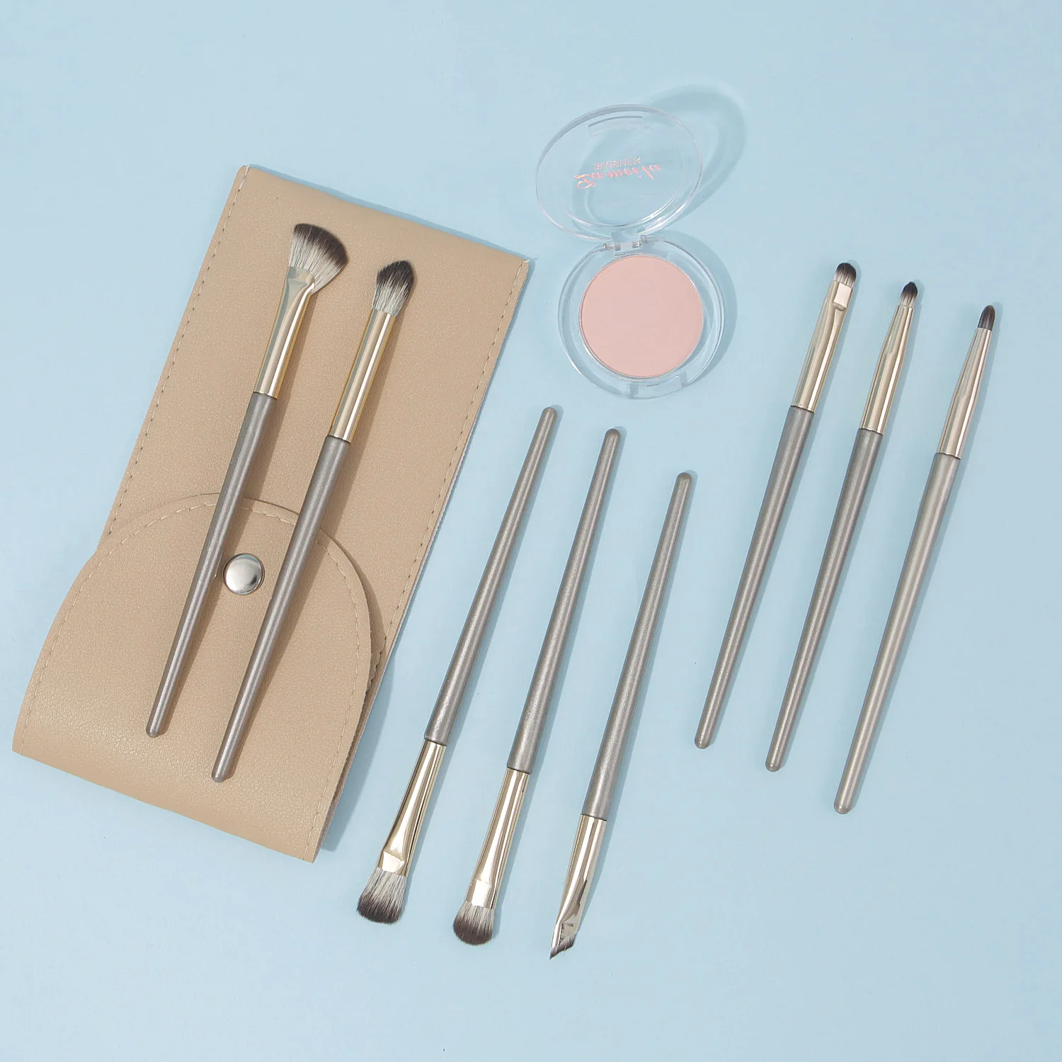 15 pezzi 8 pezzi set di pennelli per trucco dorato super morbido - kit di pennelli per contorno fard per occhi, naso, strumenti cosmetici professionali per il trucco del viso