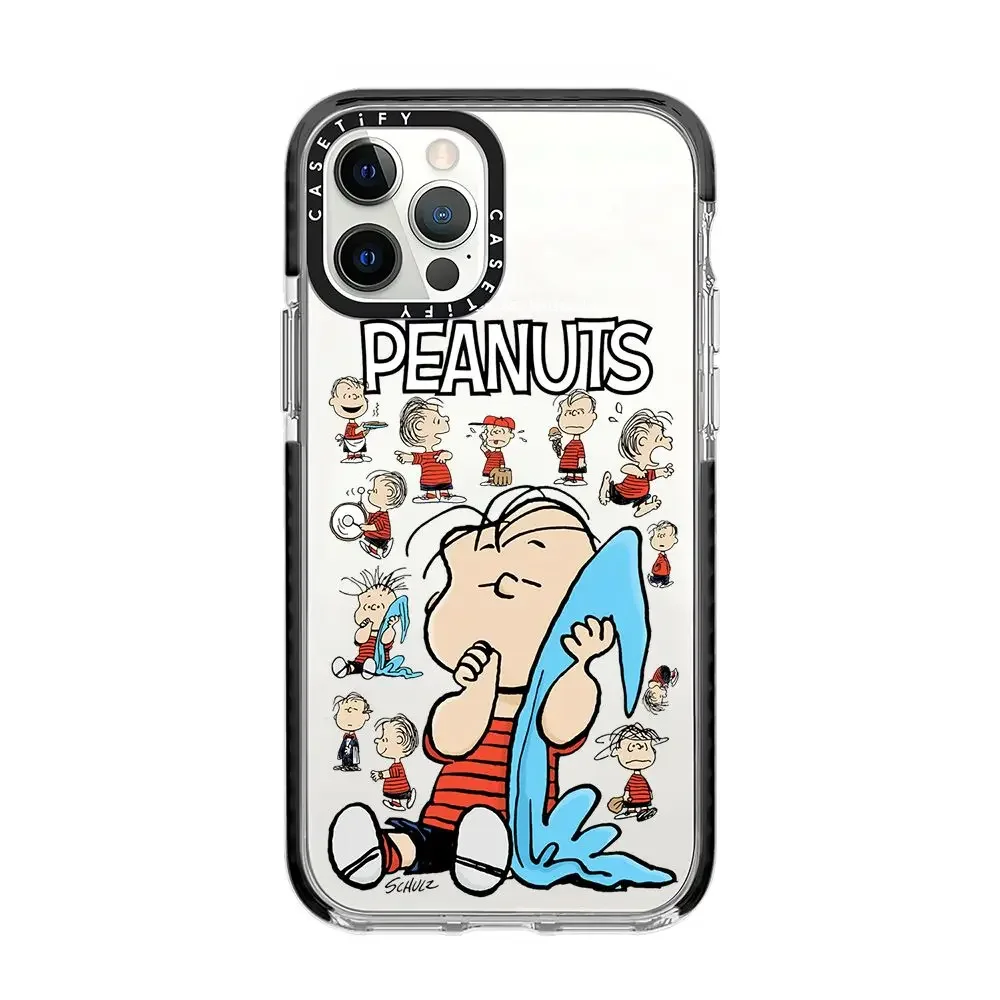 Kawaii Anime Peanuts Snoopy Iphone Case Cute Cartoon Girly Heart All-Inclusive Protective Soft Case for Iphone16 15Pro Max13 12