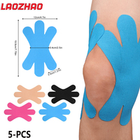 5PCS Precut Knee Kinesiology Tape - Waterproof Knee Tape s- Athletic Tapes for Knee Pain Relief & Sports Support | Long-Lasting
