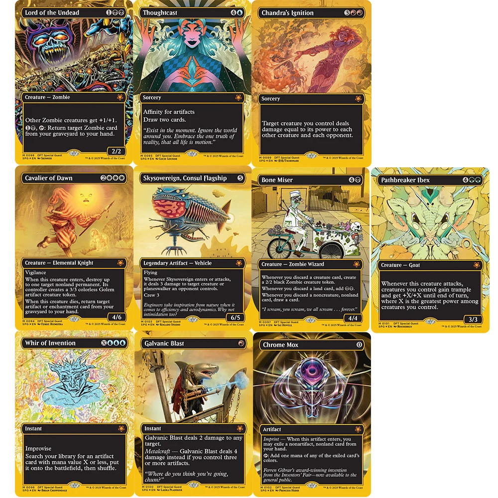 애니메이션 캐릭터 Commander Eye of the Storm Ebony Gold 반지 DIY 홈 메이드 Xtreme 컬렉션 카드 크리스마스 생일 선물 완구
