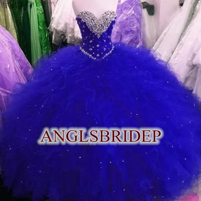 Vestidos de festa de cristal, vestido de baile, vestido Quinceanera, brilhante, até o chão, forçado, 15 anos, luxo