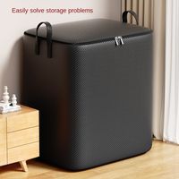 New  Weave Storage Bag Foldable Closet Organizer Storage Containers Dust-proof Storage Bags Sorting Storage Box with Handles