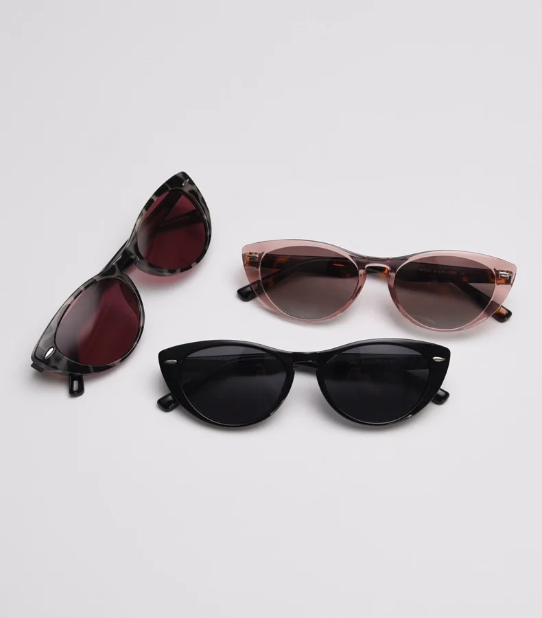 Neue Vintage-Sonnenbrillen für Damen und Herren, sexy Retro-Sonnenbrillen mit kleinem Cat-Eye-Design, runde, farbenfrohe Brillen für Frauen und Männer. – Detail 3