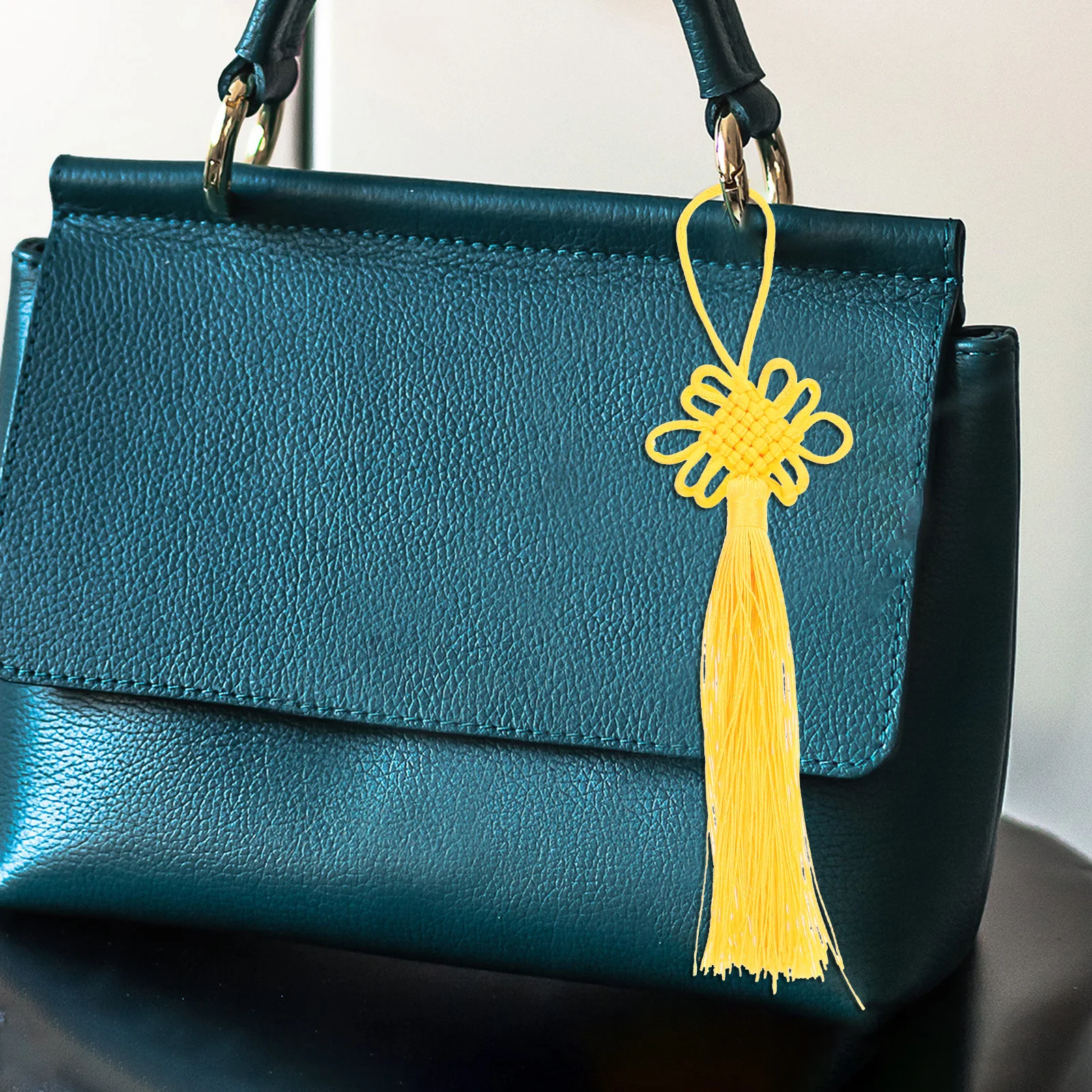 

12pcs Chinese Knot Pendants Handcrafted Red Tassel Charms For Diy Keychain Decor Festival Ornament Lucky Cultural Accessories