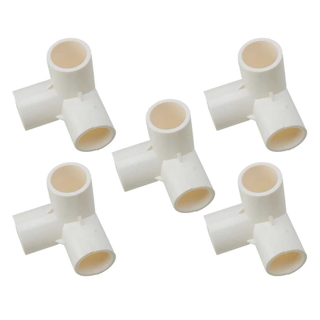 5pcs 20mm 3-Way Elbow Water Pipe Fitting Tee Corner Adapter Connector