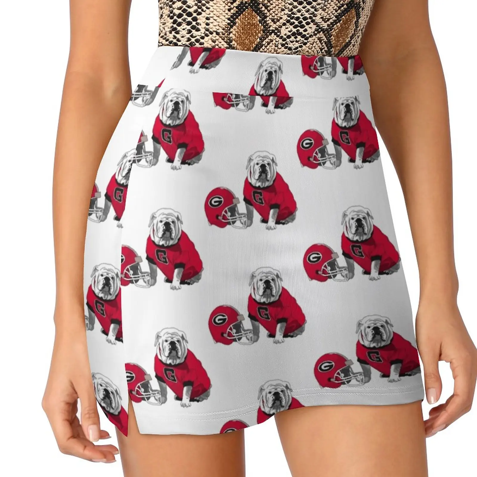 Uga Bulldog With Helmet Skirts Woman Fashion 2022 Pant Skirt Mini Skirts Office Short Skirt Uga Uga Bulldog Bulldog Go Dawgs