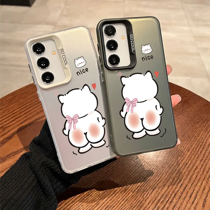 For Samsung Galaxy Note20 9S 10 20 21 22 23 24 Plus Ultra A04 03 05 10 4G PRO Colorful Soft Phone Case nice Bear raises its butt