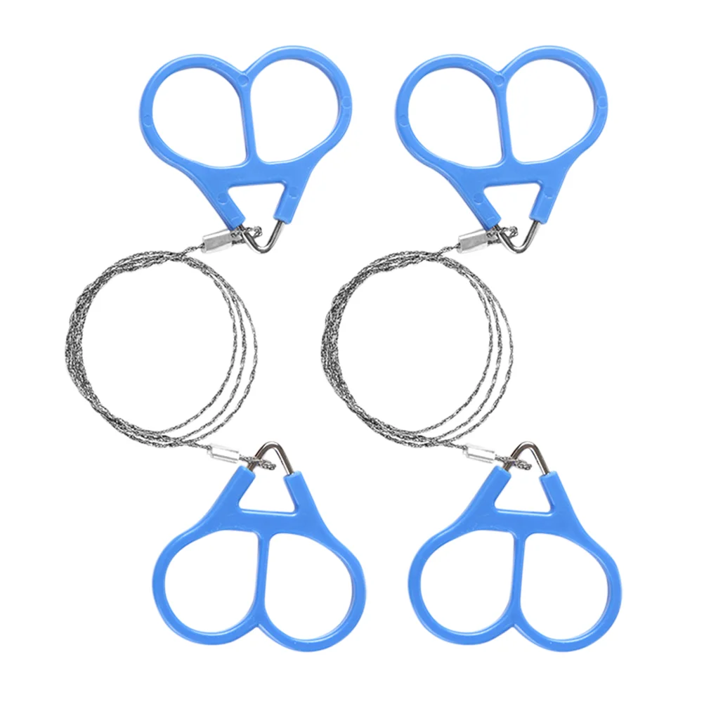 2 Pcs Outdoor Survival Tools Hand Chainsaw Rope Stainless Steel Reach Manual