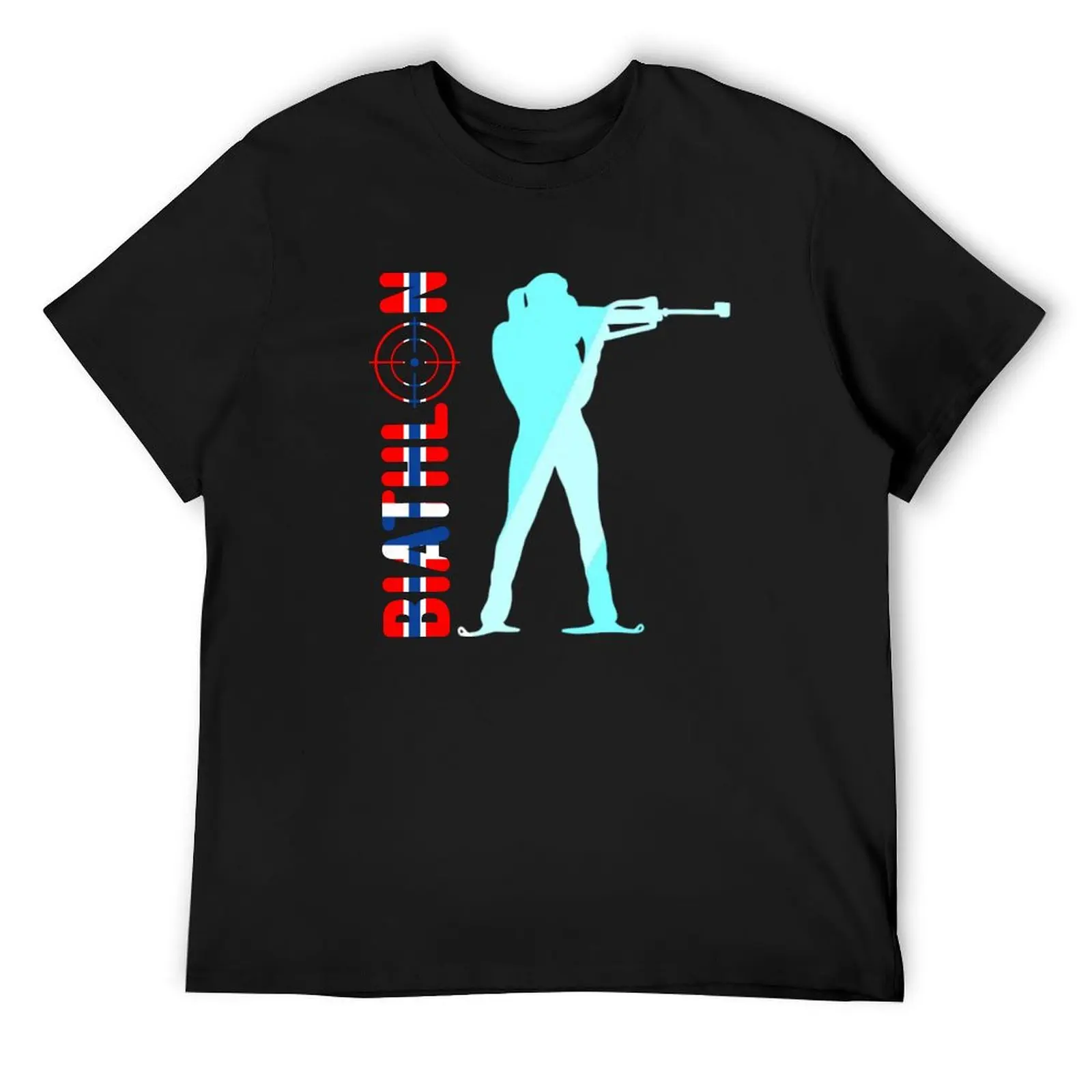 

Biathlon Norway Flag Norway Team Biathlon Winter Sports T-Shirt anime t shirts fitted t shirts for men