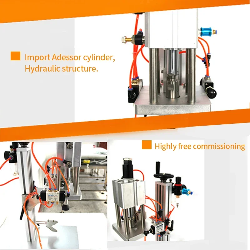 LY-180 Pneumatic Bottle Capping Machine Stainless Steel Red Wine Sealing Capper Cork Caps Press Punching Screwer Mold Optionall