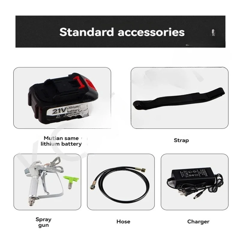 آلة رش بدون هواء ذات جهد عالي، آلة رش جدارية بطارية ليثيوم من اللاتكس