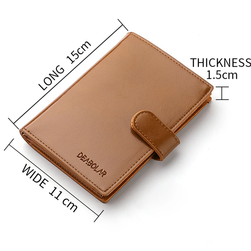 Genuine Cowhide Leather Airtag Wallet Anti-lost Men Short Coin Purse with Apple Airtags Holder Zipper ID Credit Card Bag