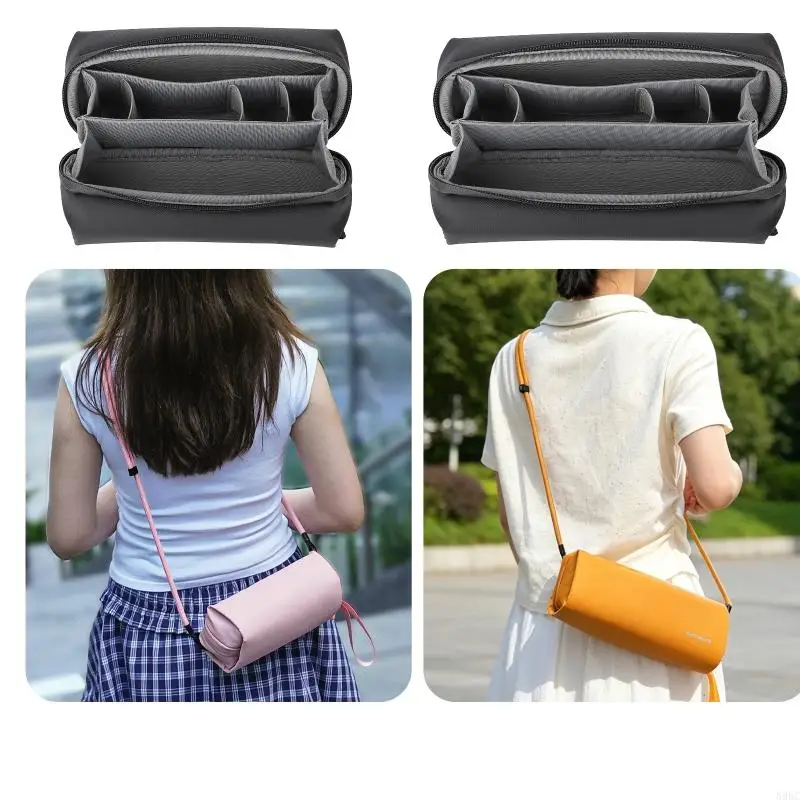 Compactly Crossbody Bag For Pocket 4/3 Camera Storage Box Shell With Adjustable Shoulder Strap And Zippers Closure 896C