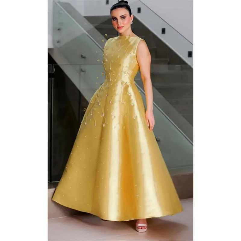 

Exquisite A-line Beading Evening Dresses/Bridal Wedding Party Girl Prom Gowns New In Fashion Floor-Length Formal Occasion Dress