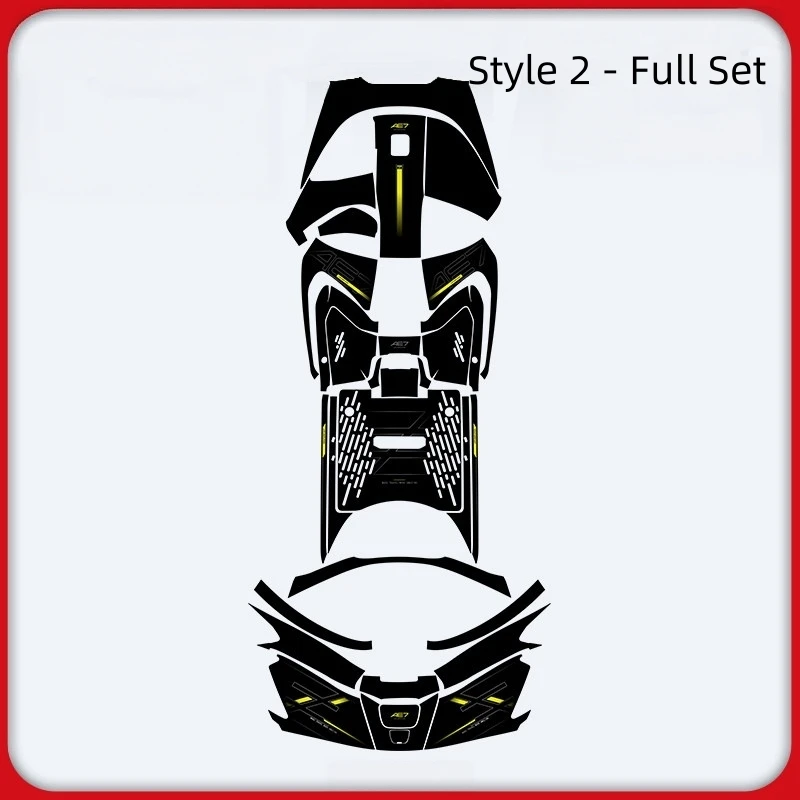 For ZEEHO AE7 2025 Printed PVC Footpad Armor Sticker Scratch‑Resistant Footrest Surface Protection Decals Mod Accessories