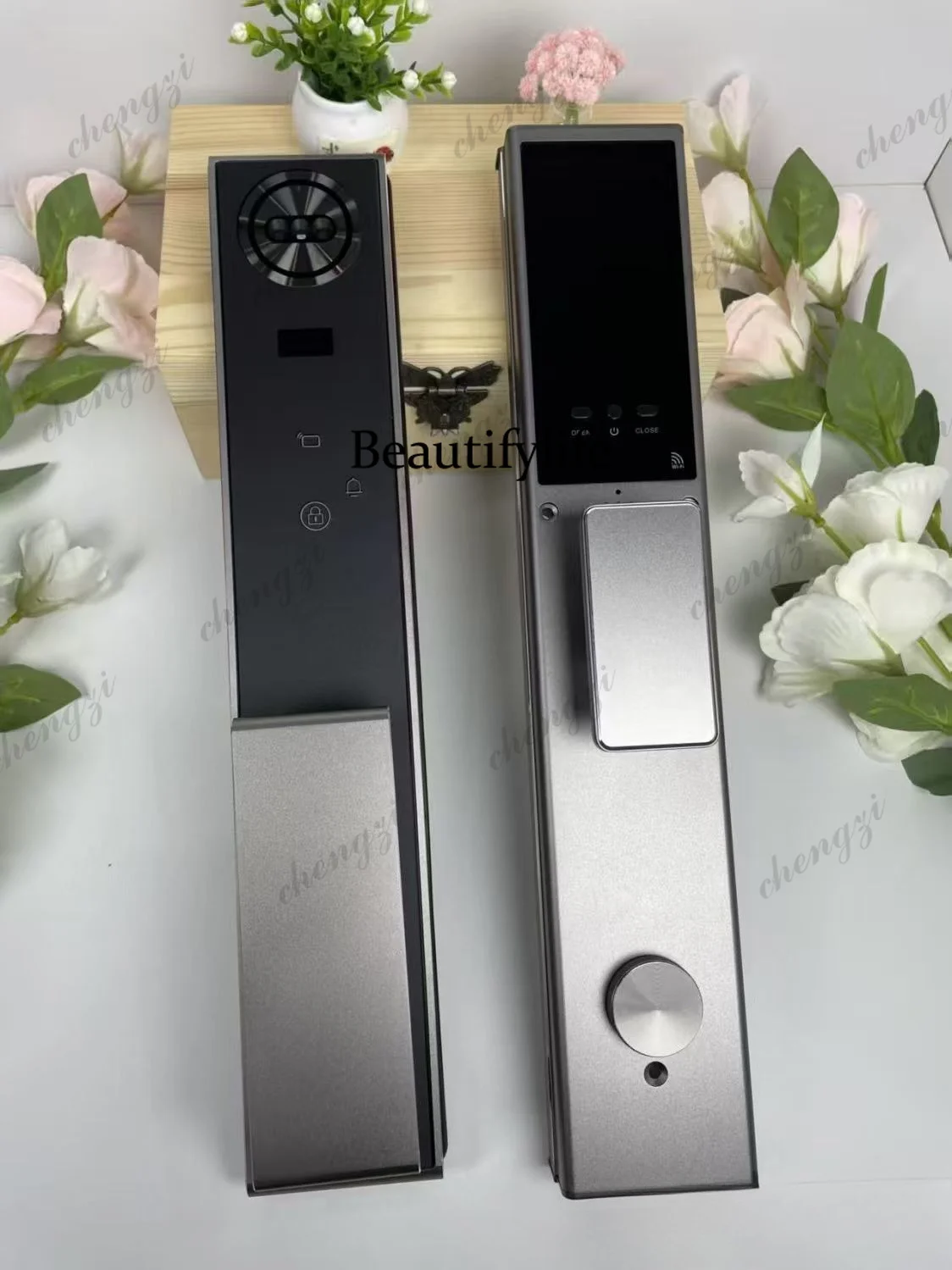 Fingerprint password lock Entry door, smart door lock Automatic facial recognition fingerprint lock