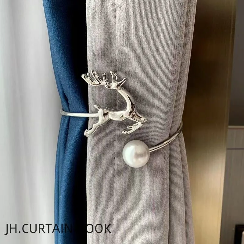 French angel curtain buckle free punching adjustable metal curtain strap retro light luxury style curtain storage buckle