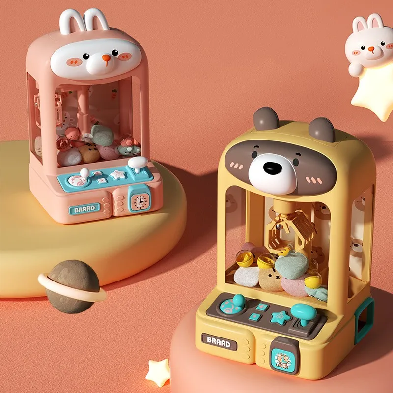 Automatische münzbetriebene Spielen Mini Klaue Maschine Kinder Elektrische Arcade Kran Twisted Egg Puppe Maschinen Spielzeug Kinder Geburtstag Geschenke